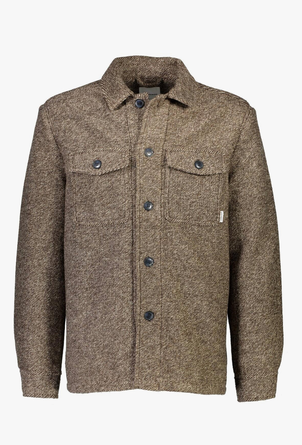 Textured twill overshirt