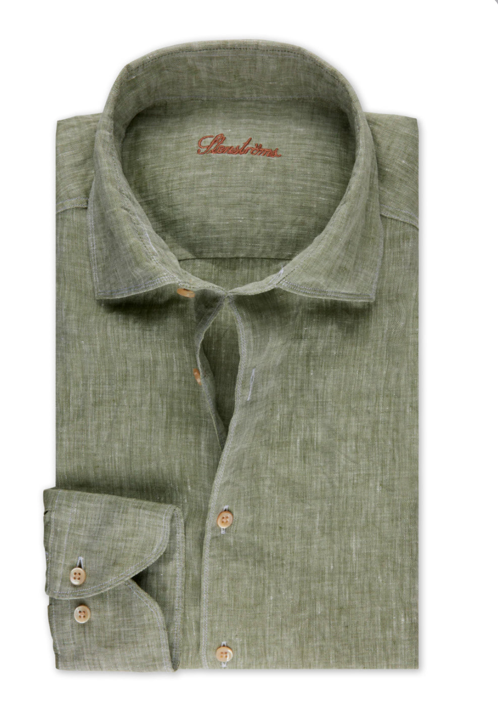 Grön Linneskjorta