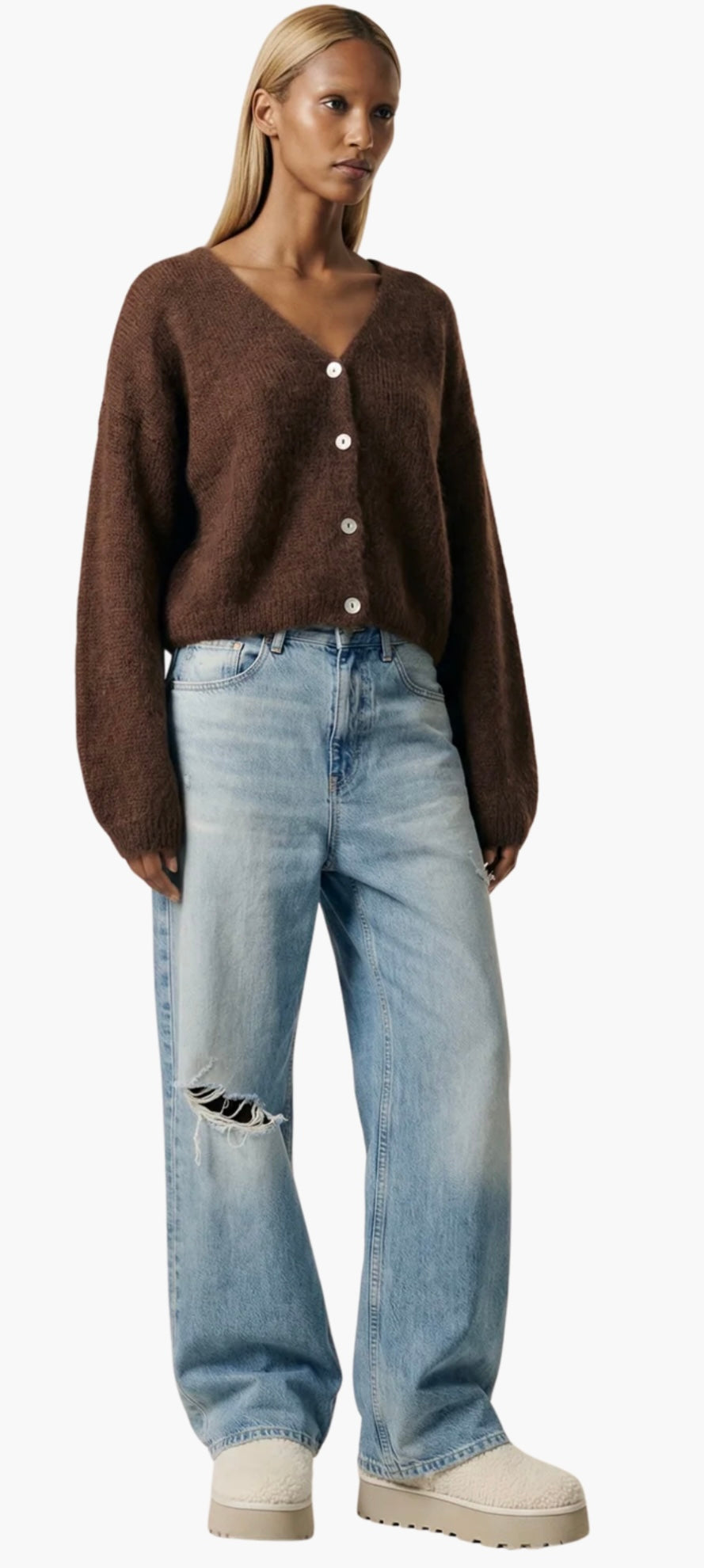American dreams - Cornelia cropped cardigan cocoa