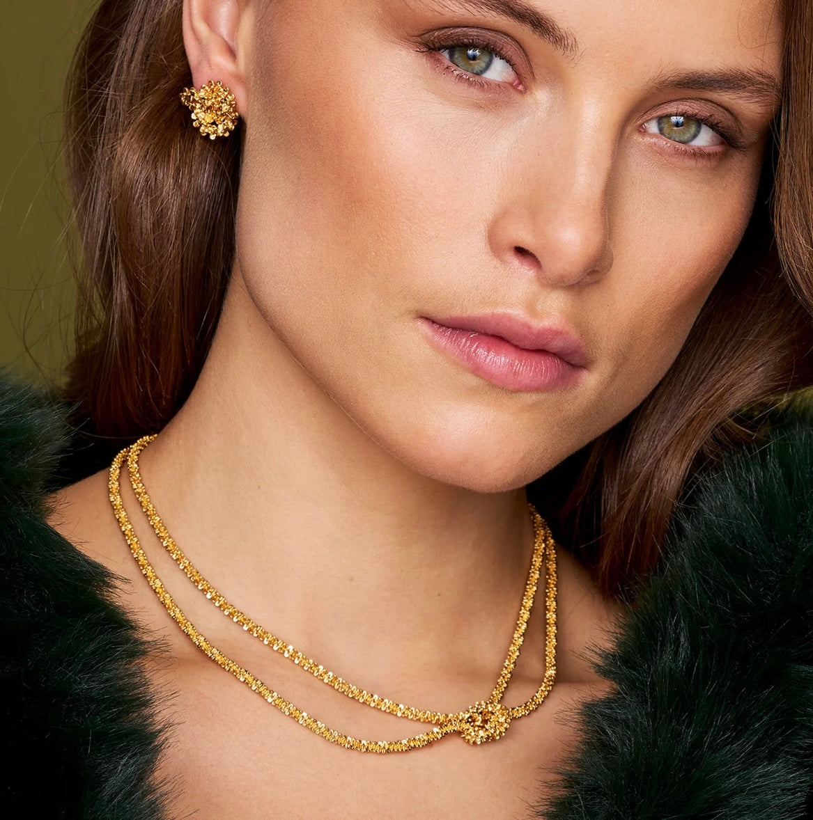 Caroline Swedbom -Gemma Knot Necklace- gold