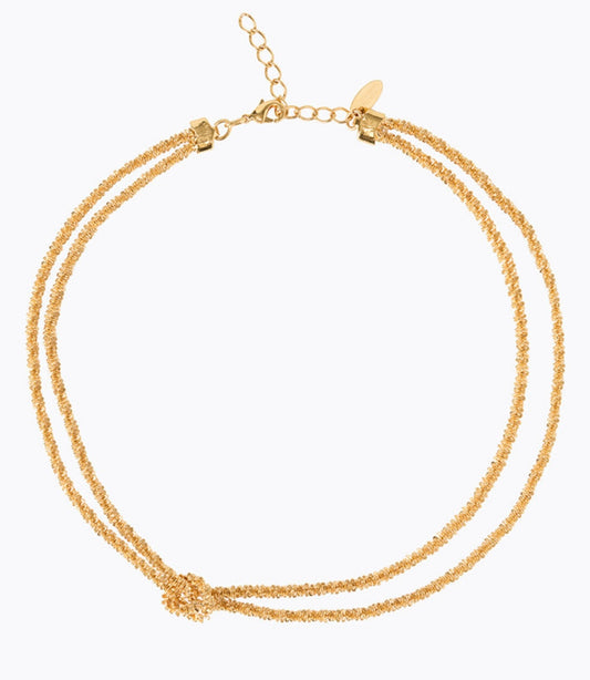 Caroline Swedbom -Gemma Knot Necklace- gold