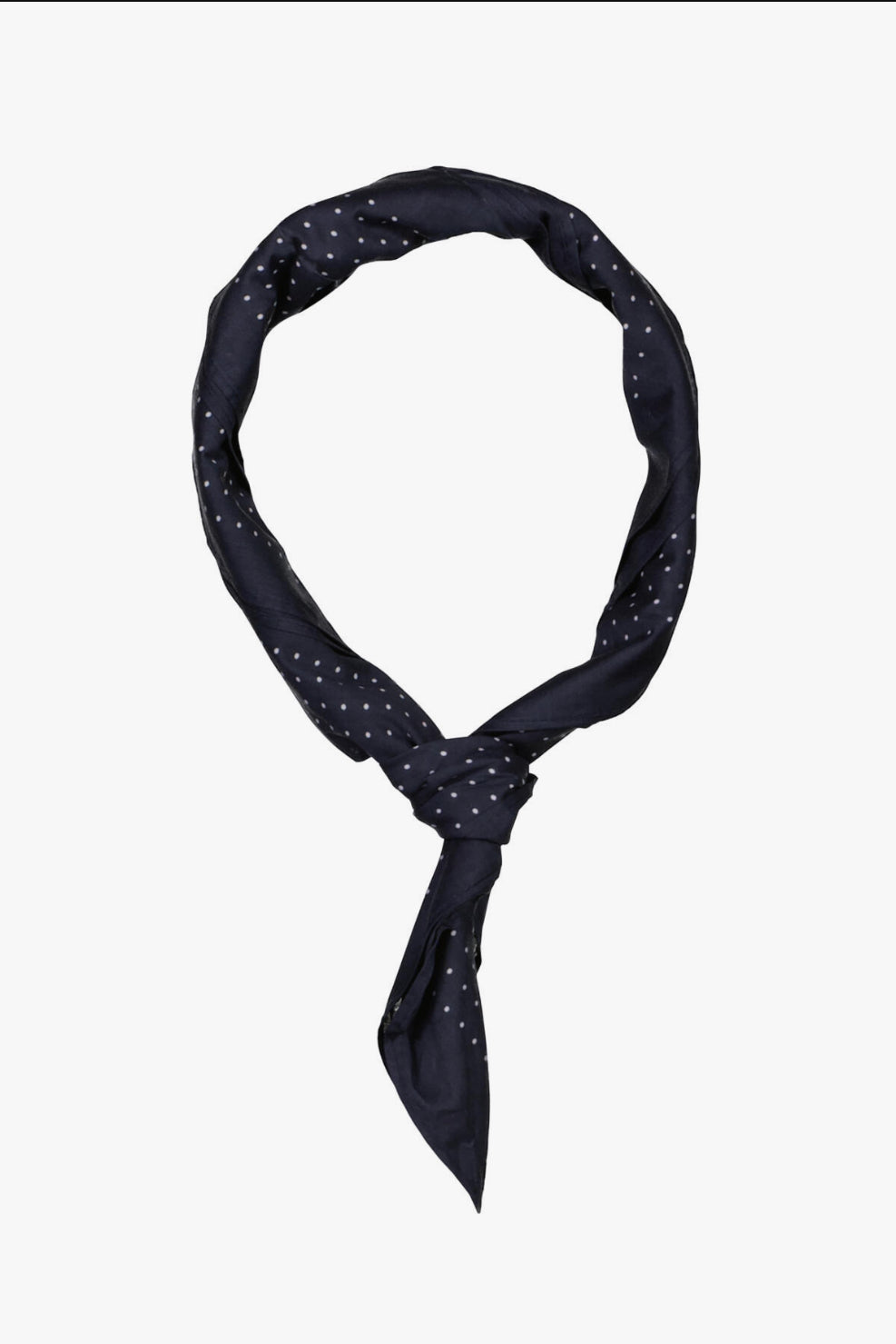 Scarf with dots navy