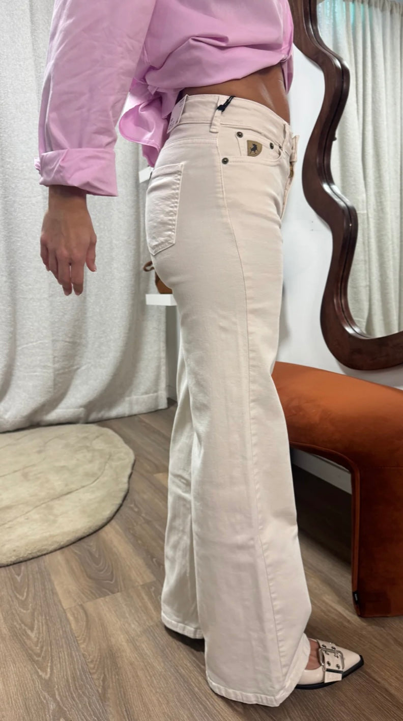 PALAZZO MEGALIA SHOT ECRU