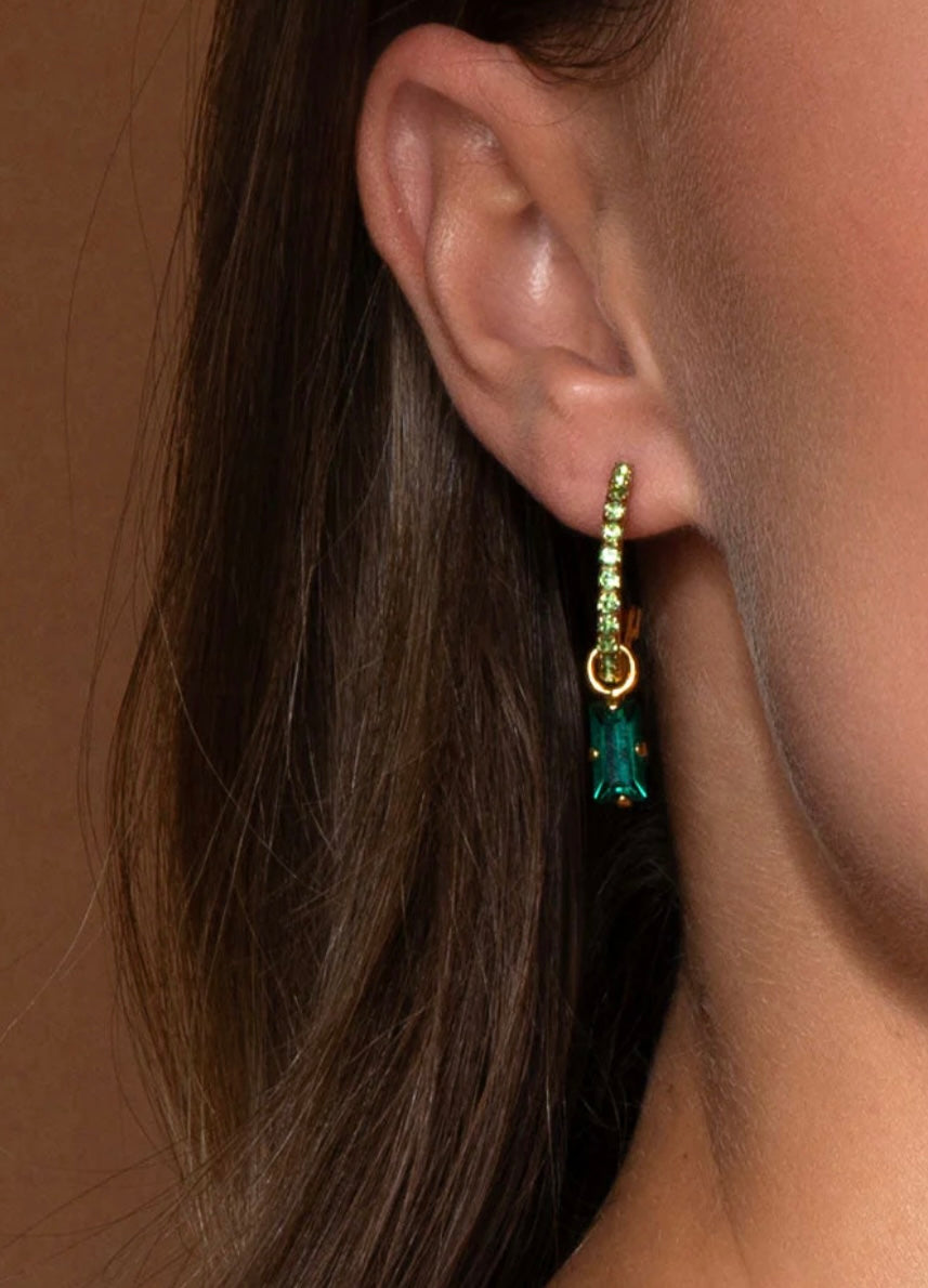 Lucy Earrings / Emerald + Peridot