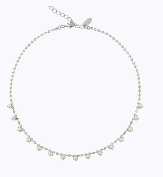 Lily Necklace / Pearl Rhodium
