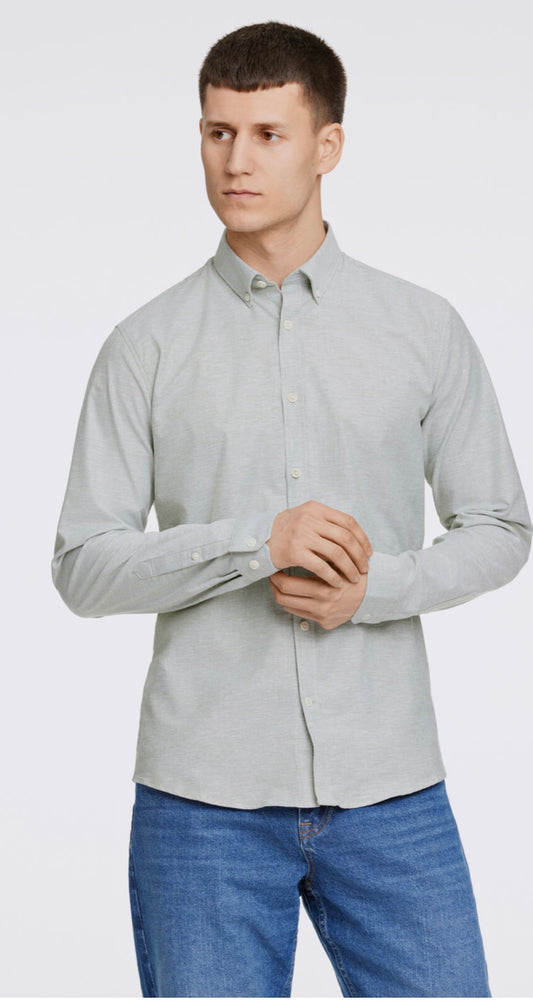 Oxford Skjorta Lt army mix