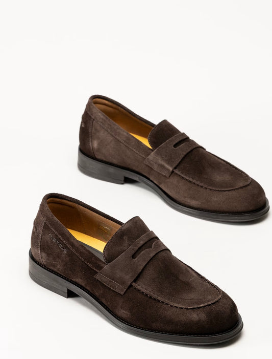 AMBITIOUS - MÖRKBRUNA PENNYLOAFERS I MOCKA
