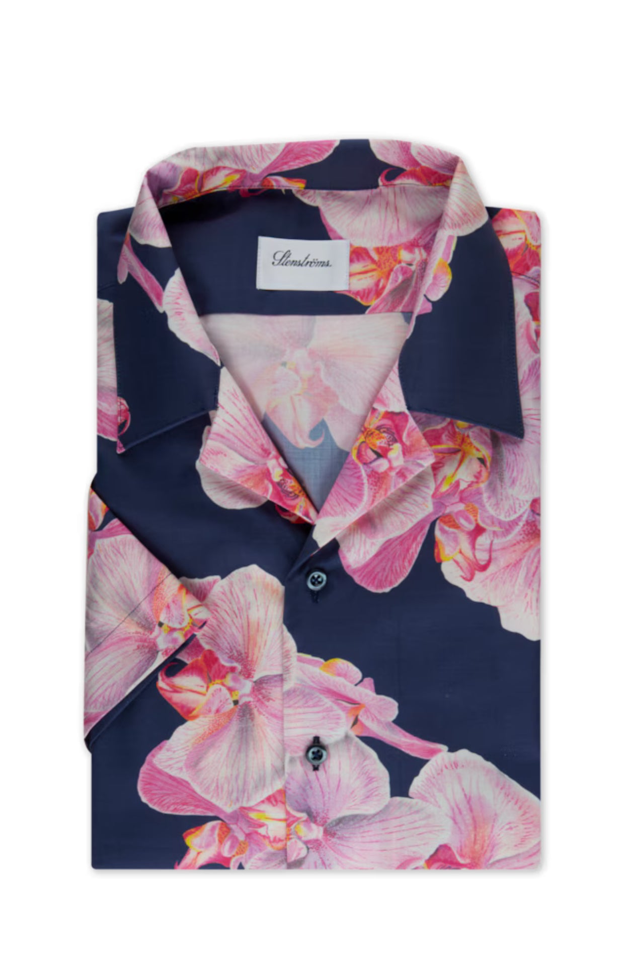 Flower Cotton/lyocell short sleeve shirt