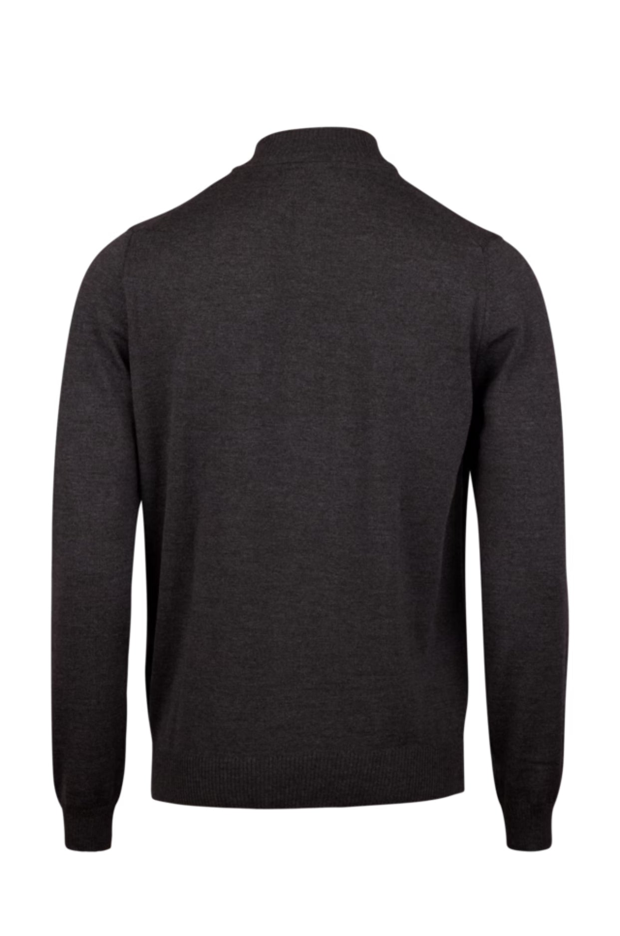 Merinoulltröja half zip Dark Grey