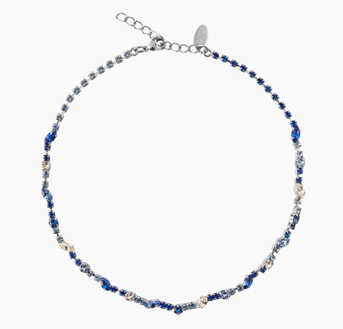 Antonia Necklace / Blue Combo Silver