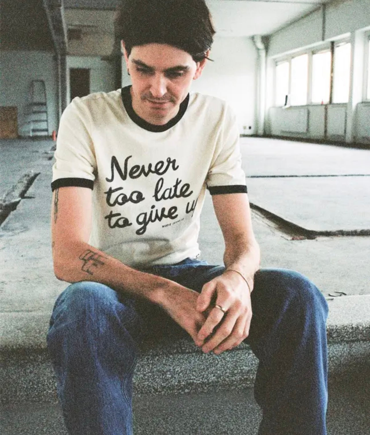 Ricky Too Late T-Shirt Ecru