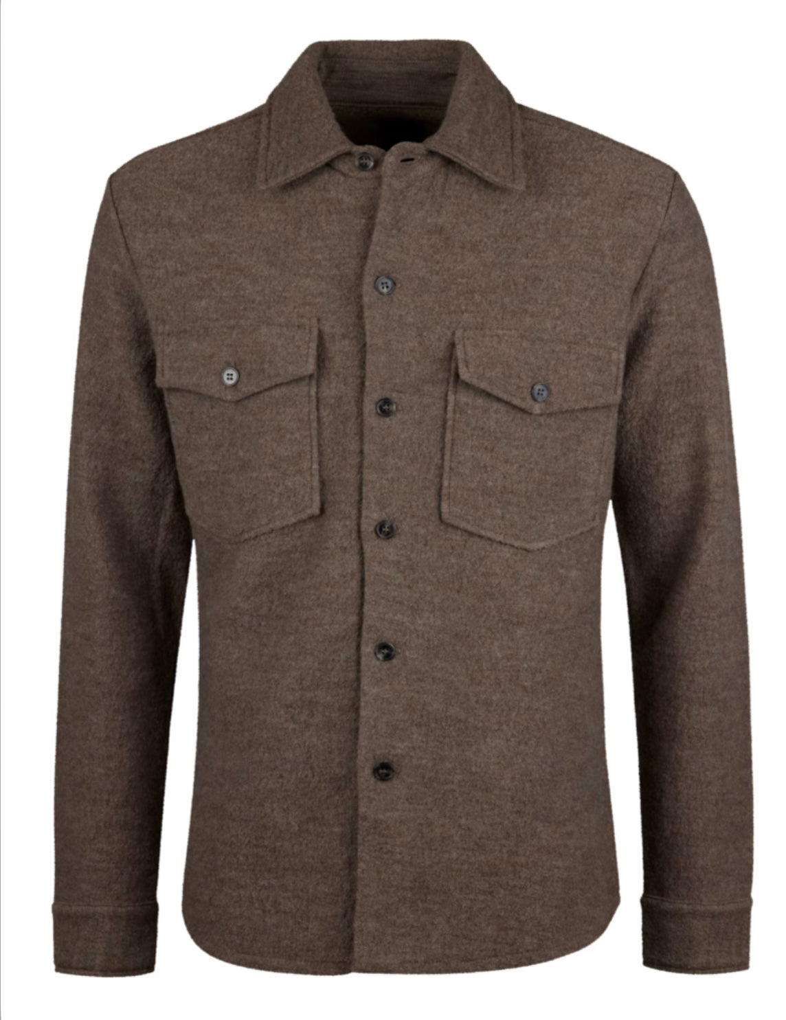 Ljusbrun Ull Overshirt