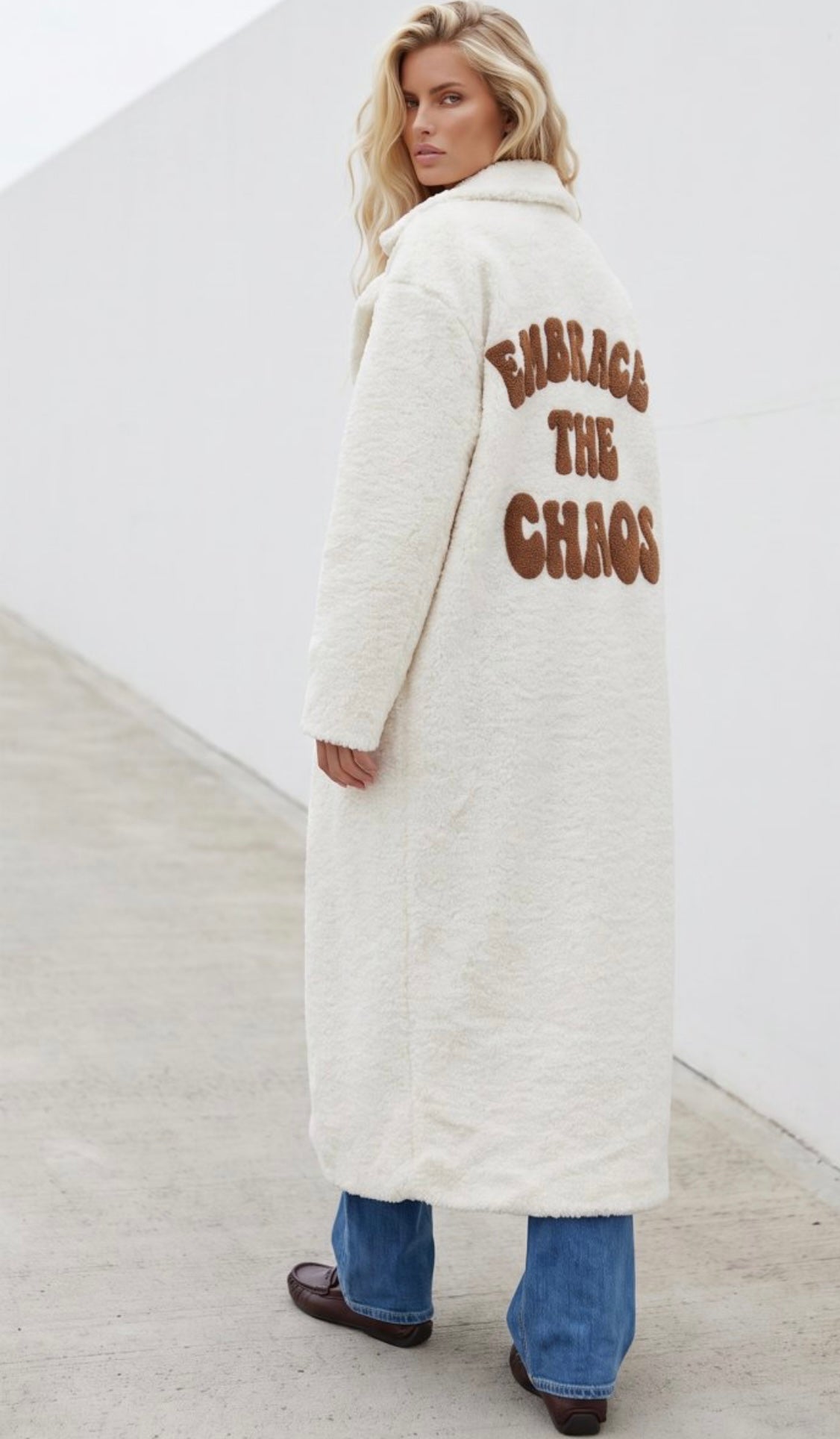 BLOND HOUR - EMBRACE THE CHAOS COAT - OFFWHITE