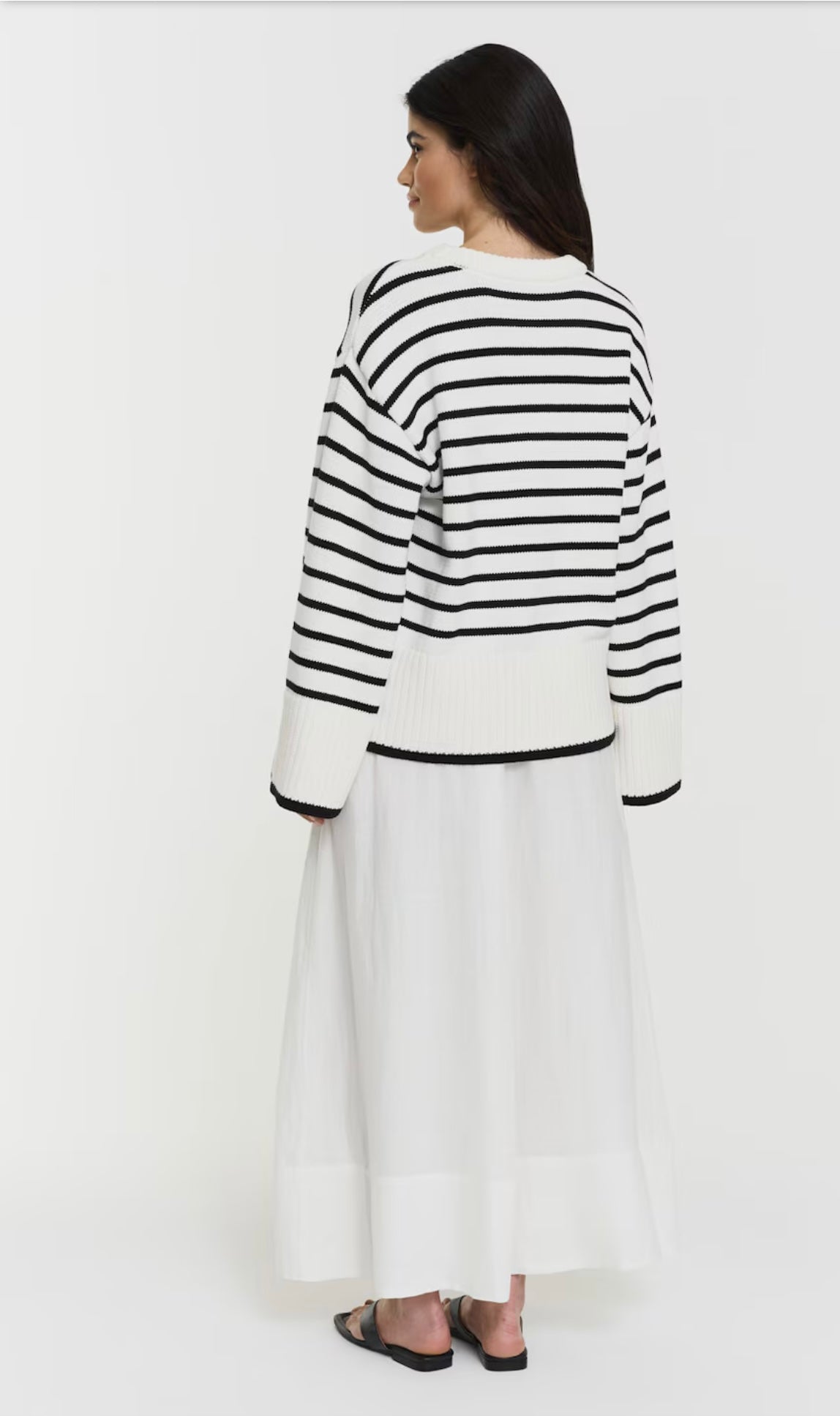 Adoni Knitted Sweater black stripe