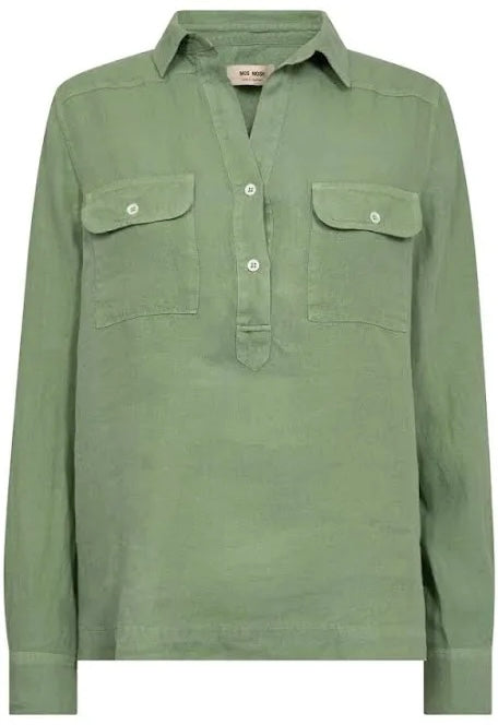 Mos mosh MMEmma linen Pocket blouse