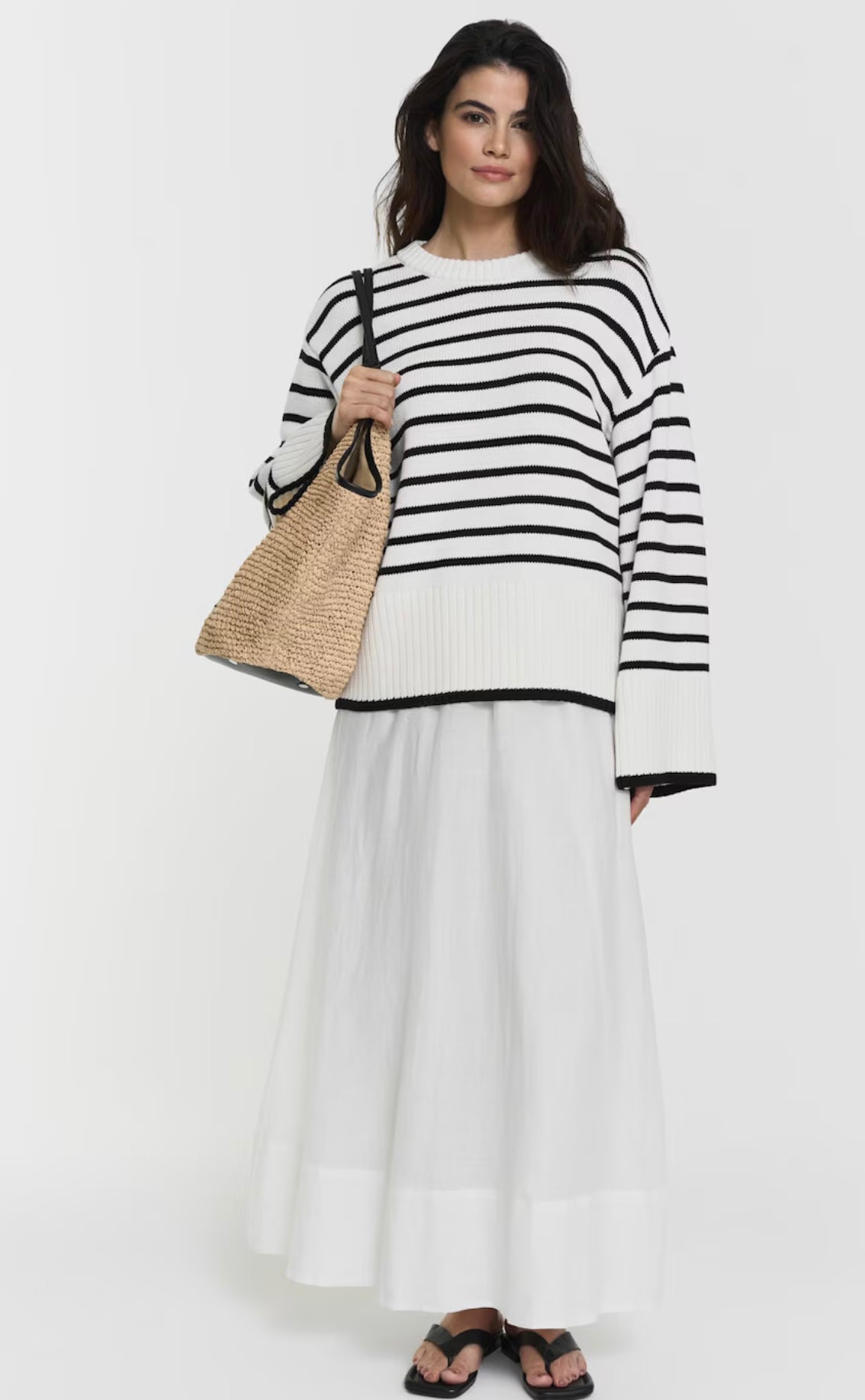 Adoni Knitted Sweater black stripe