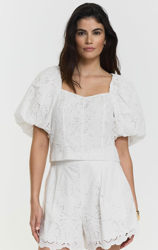 Mandie Broderie Blouse