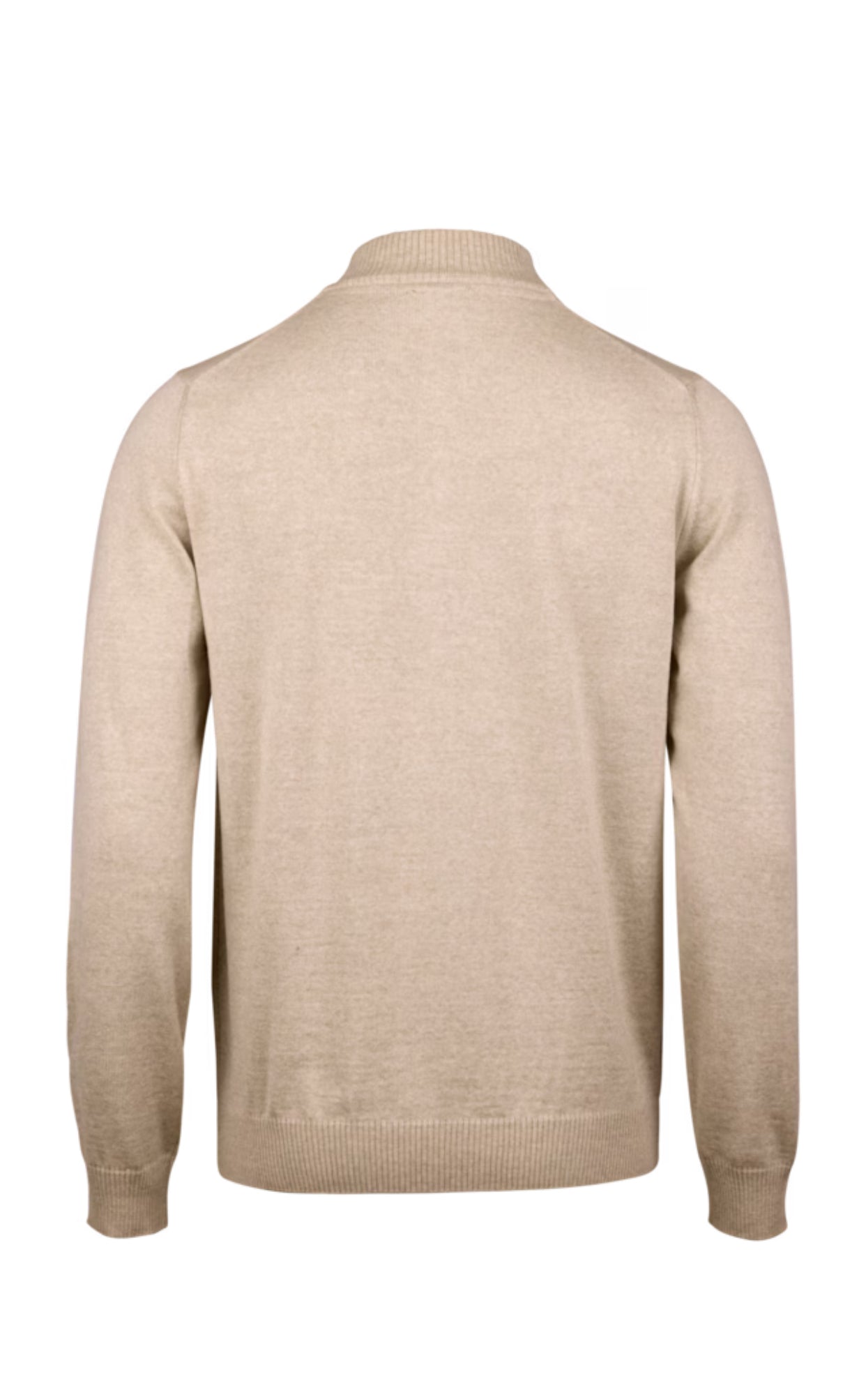 Merinoulltröja half zip Light beige