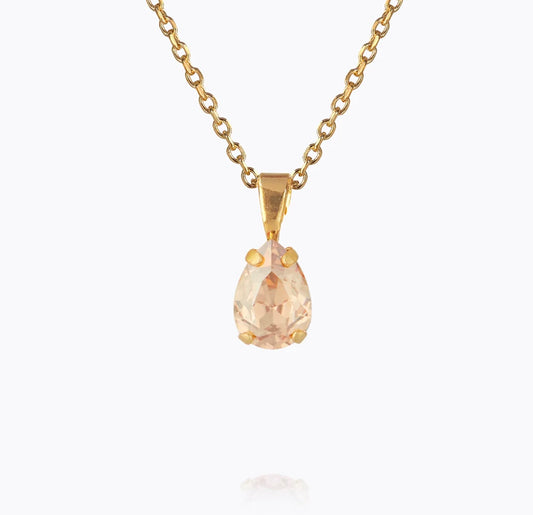 Petite Drop Necklace / Crystal