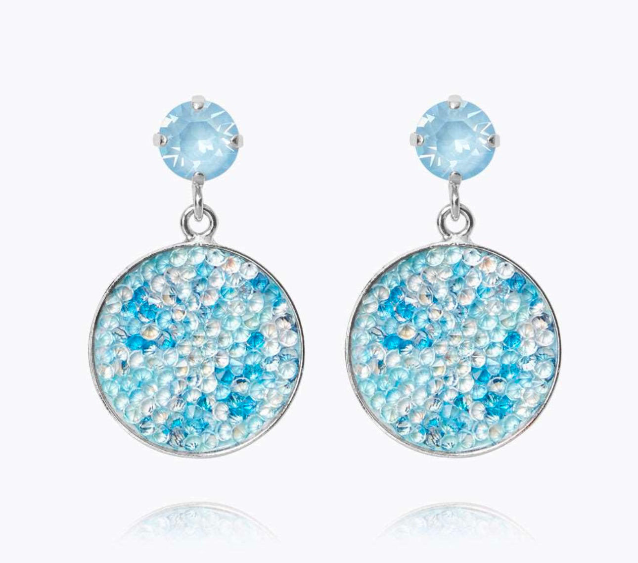 Chloe Earrings Rhodium /sky combo