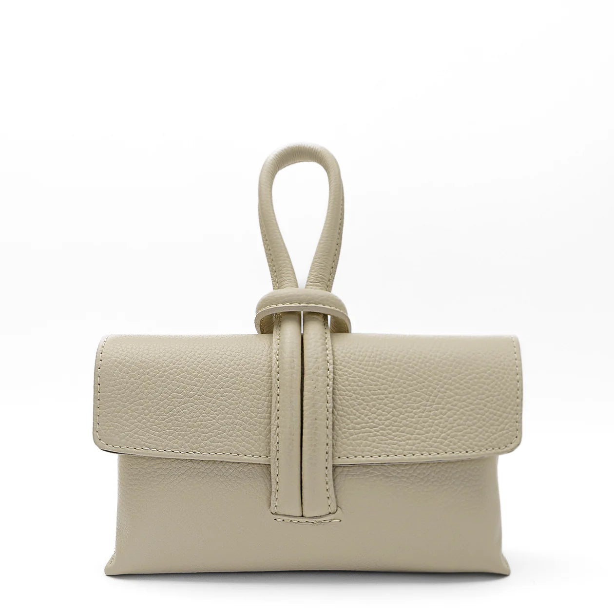 LEATHER BAG "BARLETTA", BEIGE