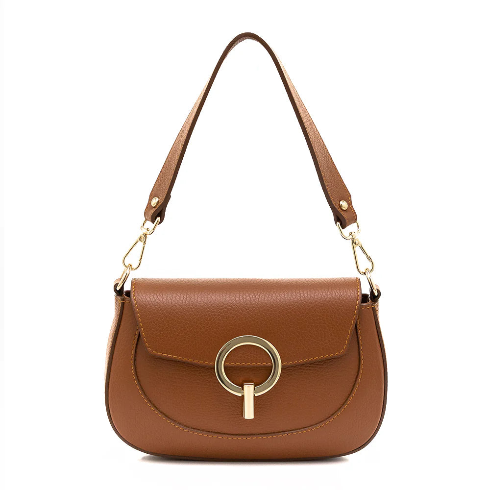 LEATHER BAG "ASTI" BROWN