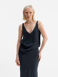 Ahlvar Shin Silk Tank Blue grey