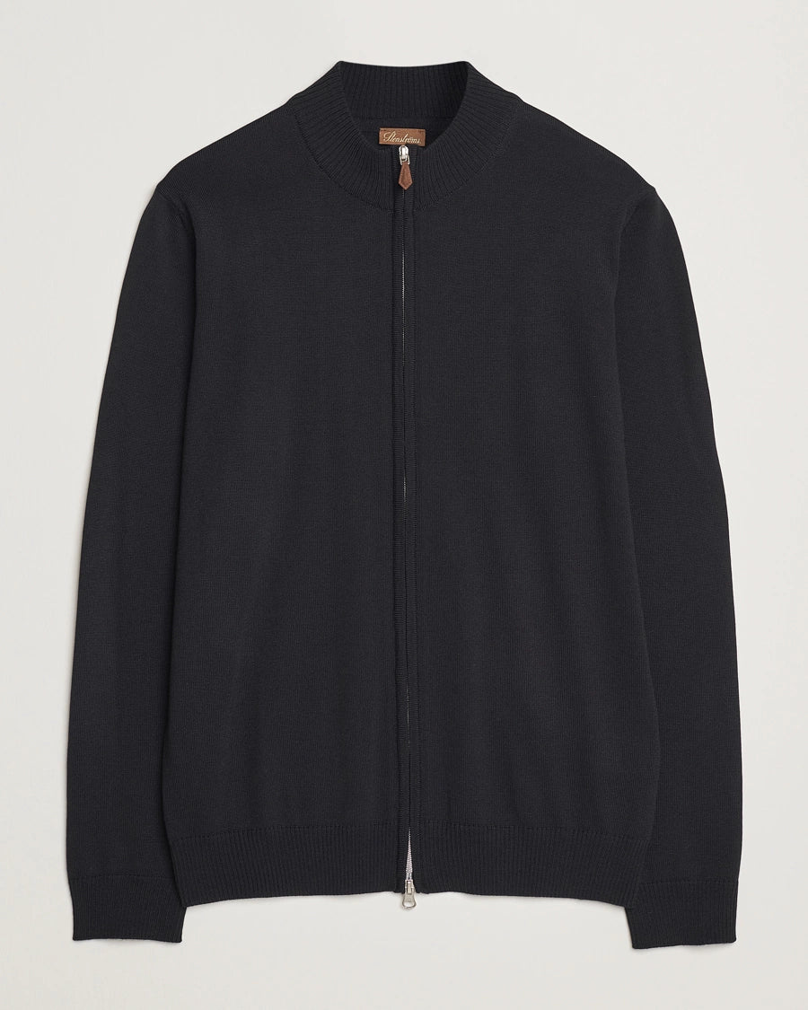 Merino Full Zip Black