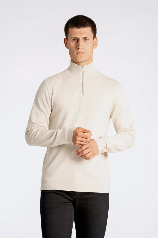 Half Zip Off white