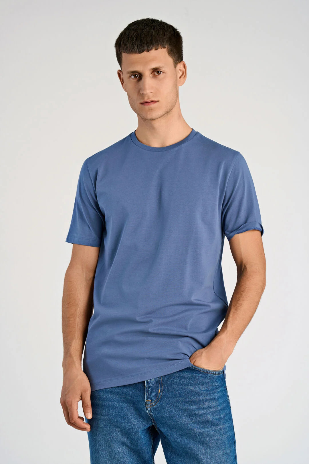 Lindbergh T-shirt Relaxed Indigo Blue