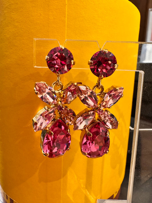 Mini Dione Earrings/Pink Combo