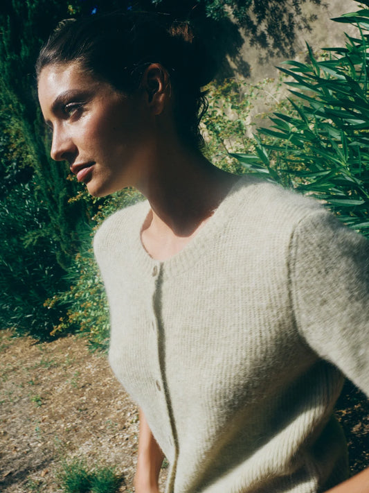 Mos mosh MMThora Stickad Kofta Twill