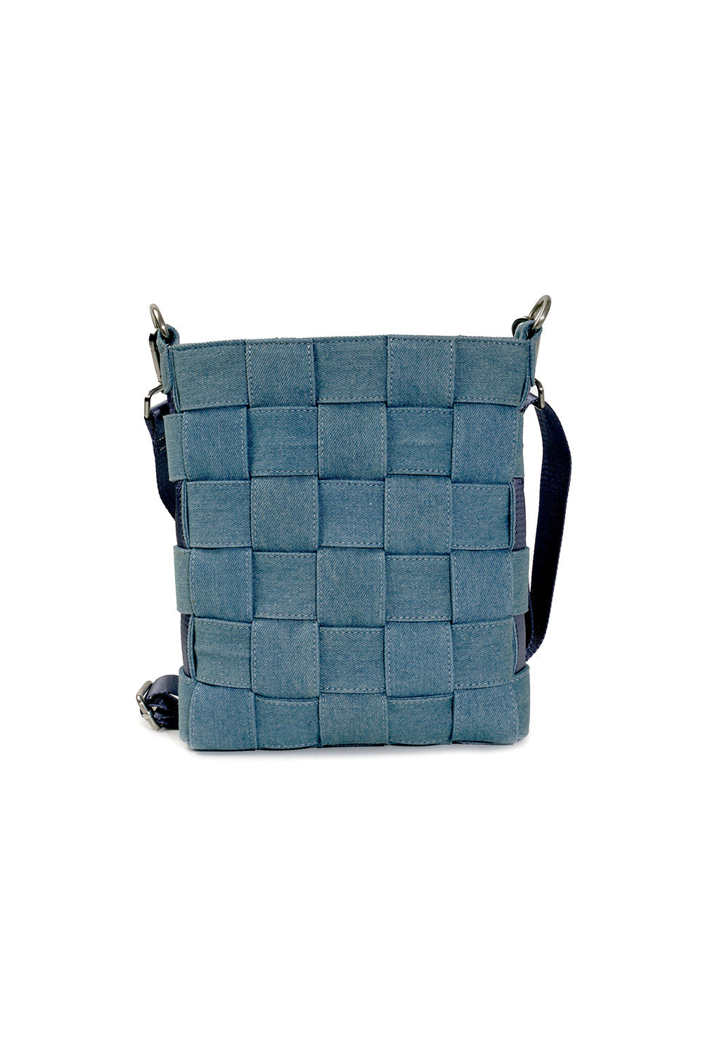 Shoulder bag braided denim strap