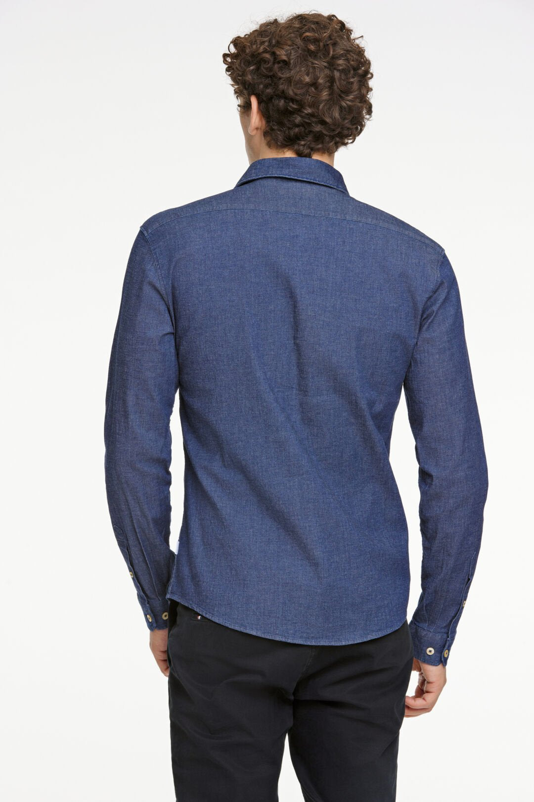 Soft indigo stretch shirt