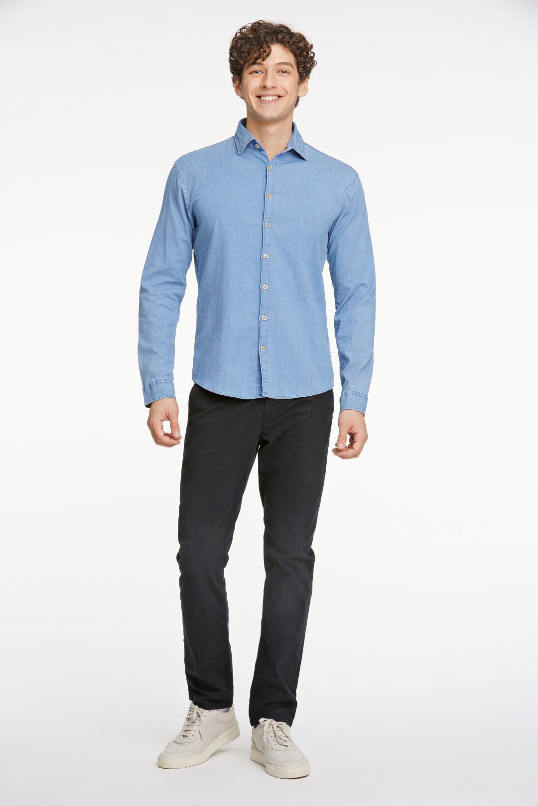 Soft indigo stretch shirt