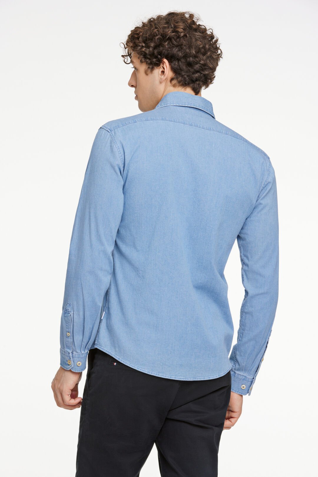 Soft indigo stretch shirt