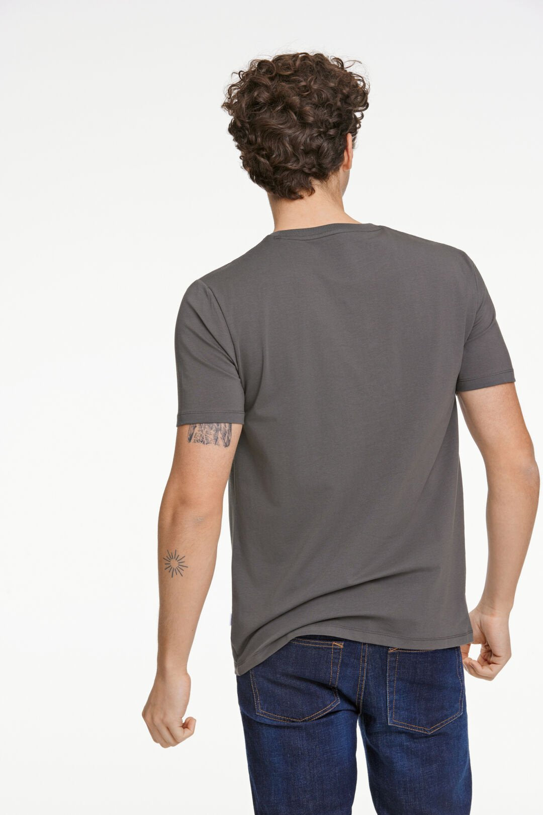 Stretch crew neck Tee Dark grey