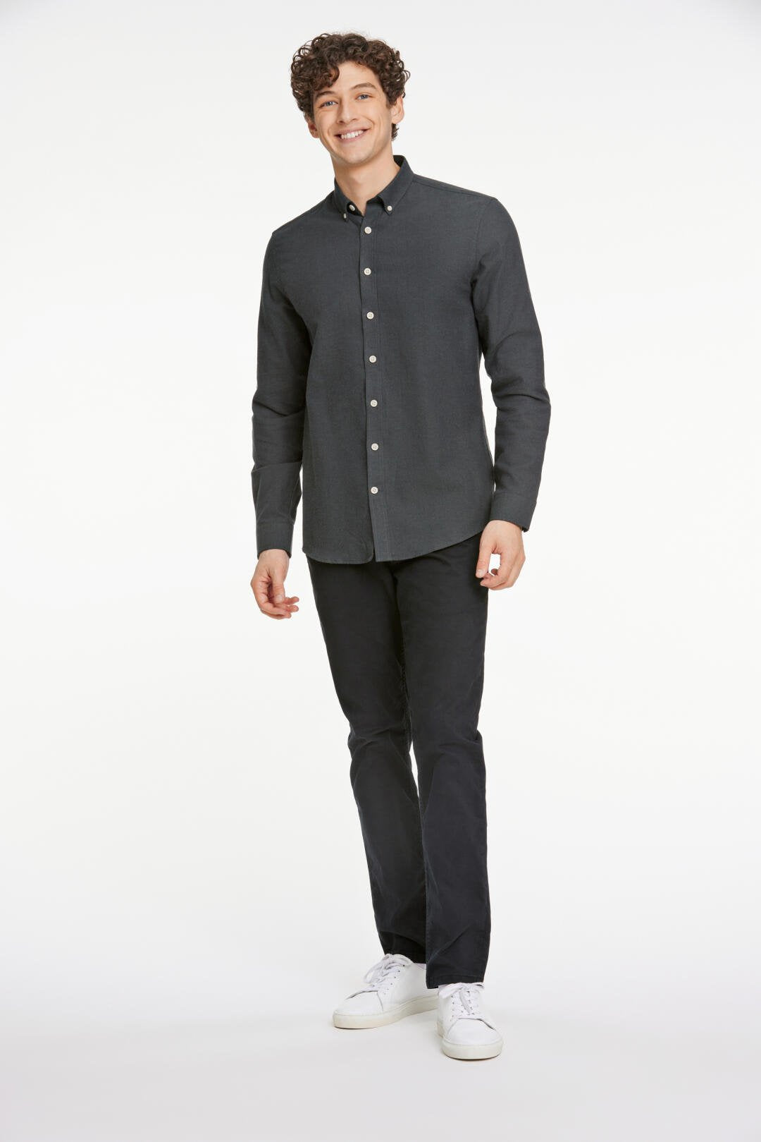 Melange brushed shirt Dark Army