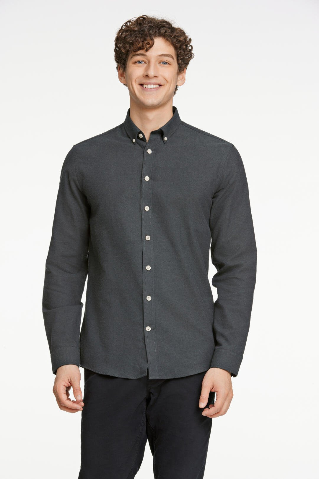 Melange brushed shirt Dark Army