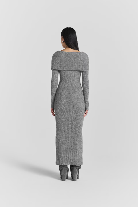 Amaya knitted dress grey melange