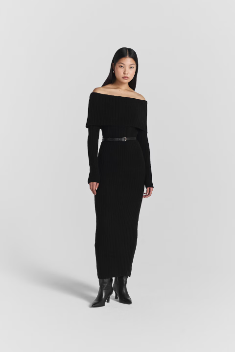 Leilani knitted dress black