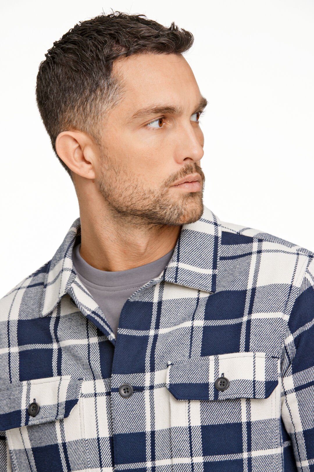 Checked overshirt