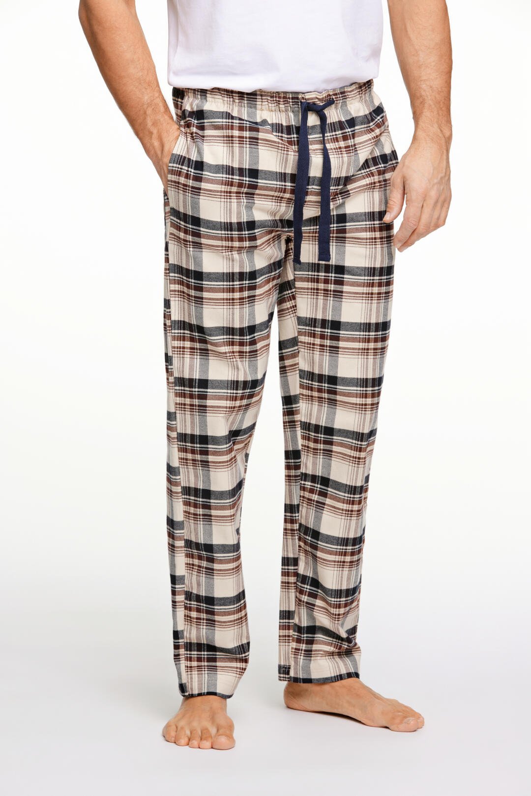 Checked pyjama pants burgundy