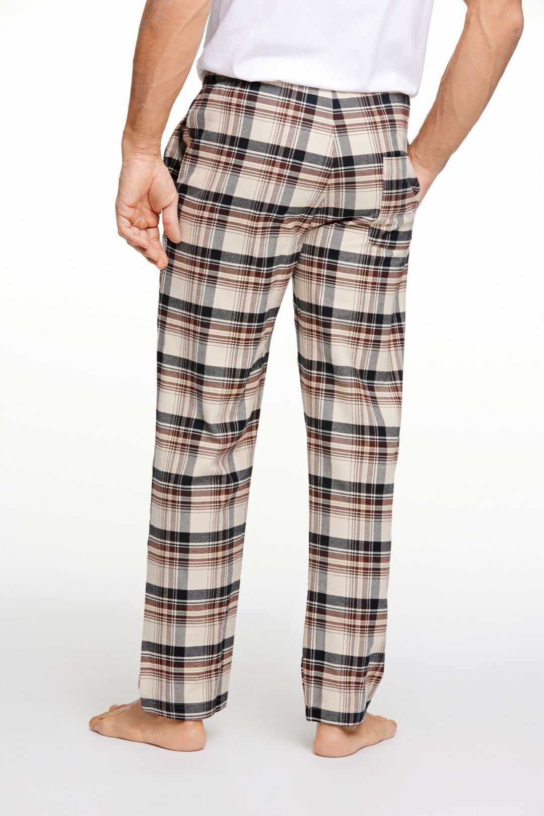 Checked pyjama pants burgundy