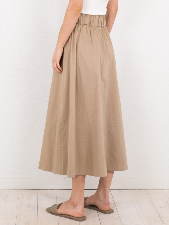 Yara poplin skirt Dark sand