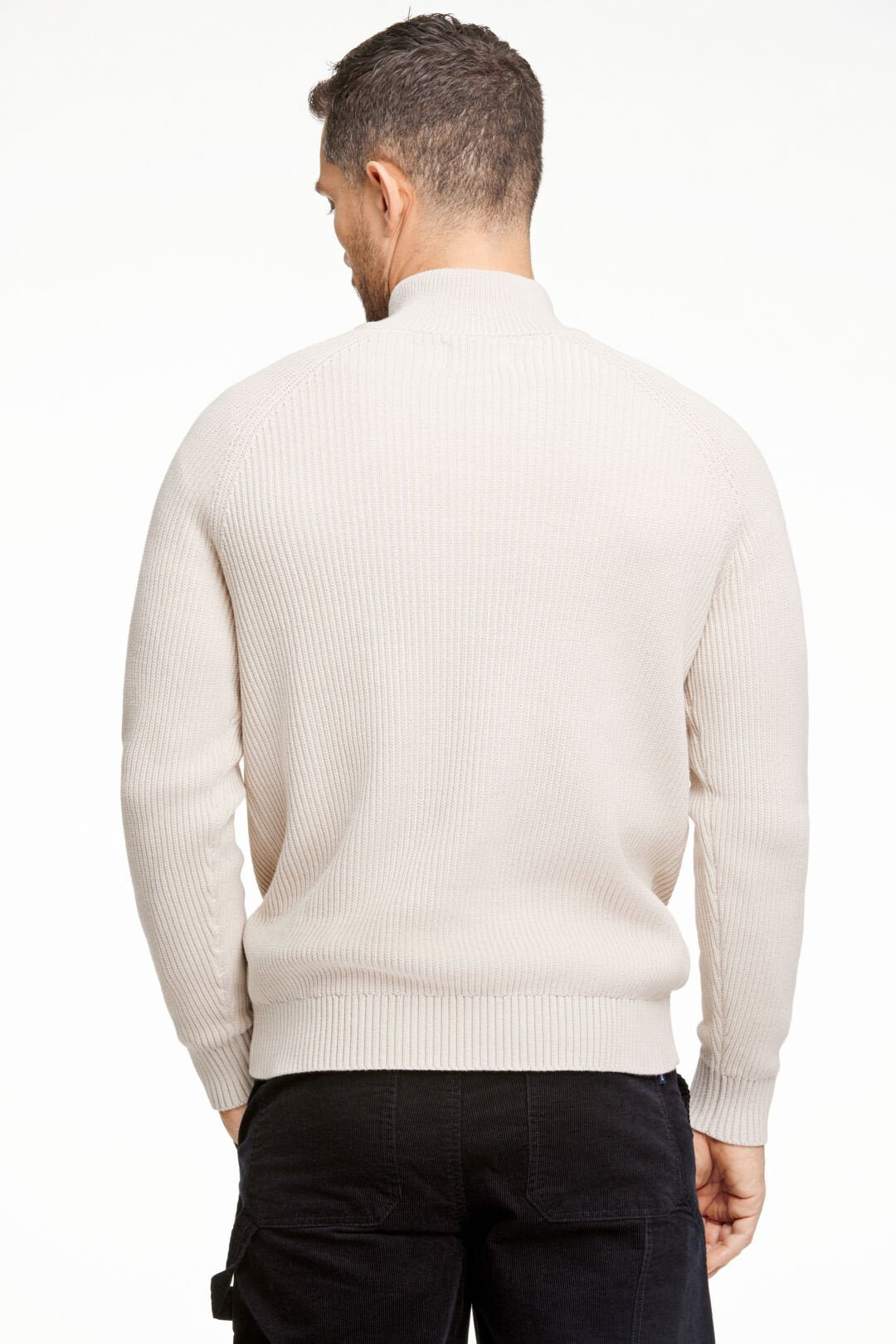 Half zip structure knit jumper