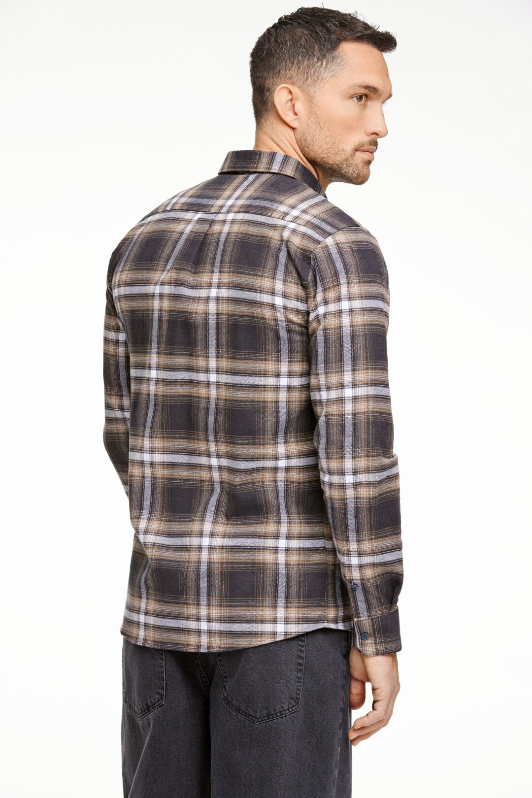 Brushed checked shirt