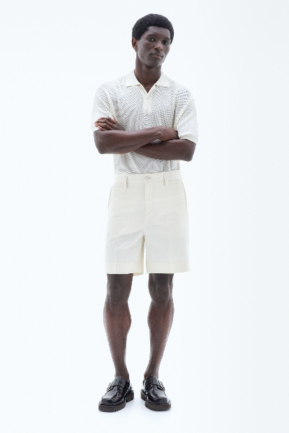 Linen shorts Bone white