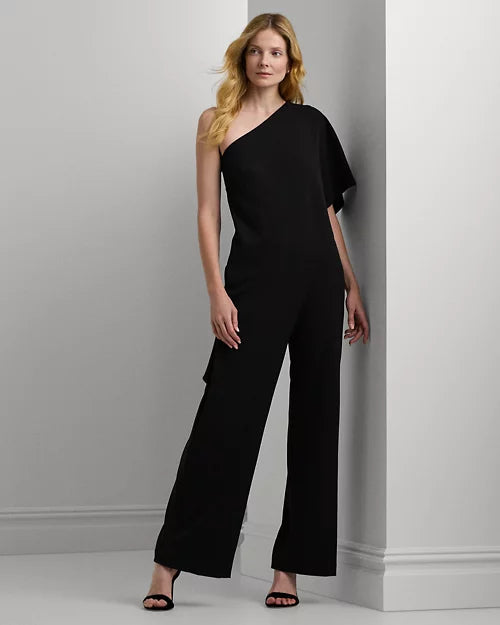 One shoulder jumpsuit black