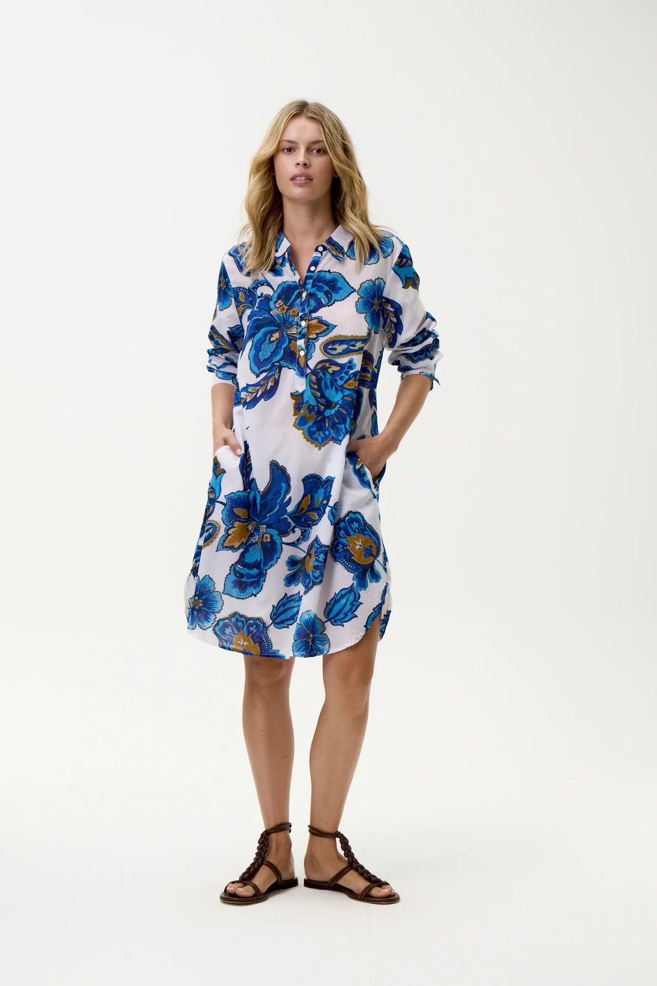 One season Middy Gilli-Broome-Cotton-Blue Flower